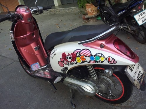 Scoopy 110i กท803 ชมพูขาว ปี54 เดิมๆ เครื่องดี