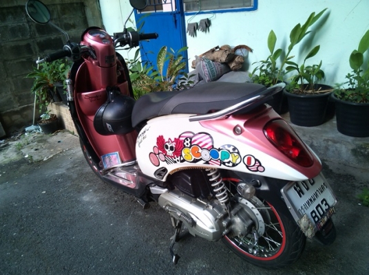 Scoopy 110i กท803 ชมพูขาว ปี54 เดิมๆ เครื่องดี