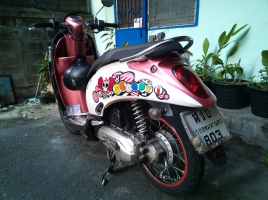 Scoopy 110i กท803 ชมพูขาว ปี54 เดิมๆ เครื่องดี