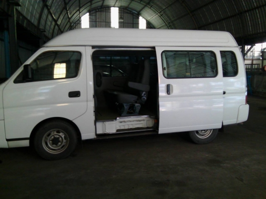 รถตู้หลังคาสูงNISSAN URVAN3.0Dd-iสีขาวปี07 ฟรีดาวน์