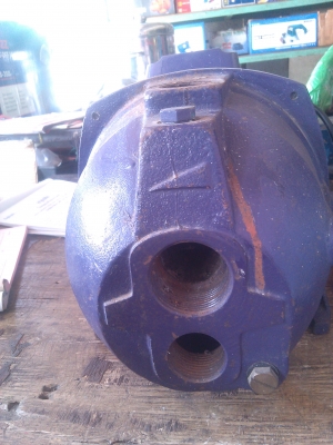 ปั็มดูดน้ำลึกแบบสองท่อมอเตอร์ขนาด 1 แรงม้า แจทคู่ส่งได้สูงถึง 45 ม.