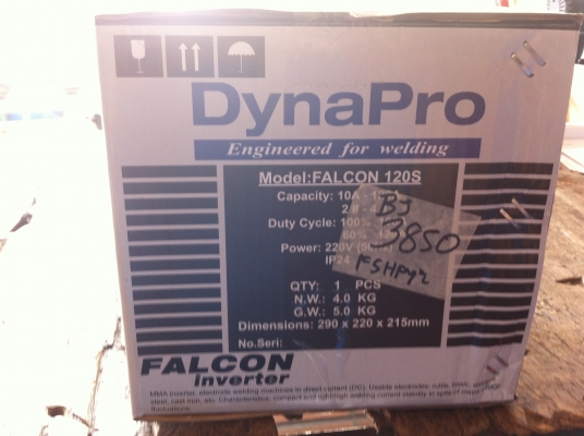 เครื่องเชื่อมไฟฟ้าแบบอินเวอร์เตอร์ DYNAPRO ขนาด 200A.ของใหม่(มีสองอัน)