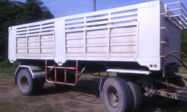 ลูกพ่วง 2 เพลา ดัมพ์ กระบะเหล็ก ยาว 6 เมตร ปี 02