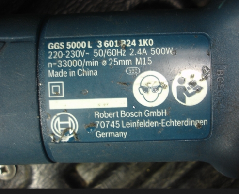 เครื่องเจียรคอยาว Bosch รุ่น GGS 5000 L (500w.)