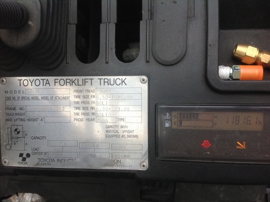 ขาย ฟอล์คลิฟต์ 1.5 ตัน TOYOTA 8FG15   AUTO  รถรุ่นใหม่ล่าสุด