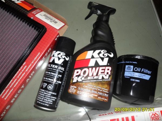 ขาย กรองอากาศK&amp;N+ชุดทำความสะอาด+กรองน้ำมันเครื่อง5ลูก JEEP CHEROKEE 2500 บาท T.088-875-9838 K.ae