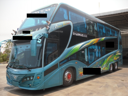 ขายรถบัสสองชั้นปรับอากาศสภาพพร้อมใช้งานมี 5 คัน ทะเบียนพร้อม