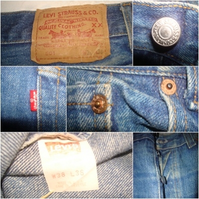 # 8078 # ยีนส์ Levi's 501 ผ้าทราย ของแท้ มือสอง เอว 39 ยาว 31 ก้านดำ แป๊กเงิน รุ่นเก่า ตะเข็บสวยๆ