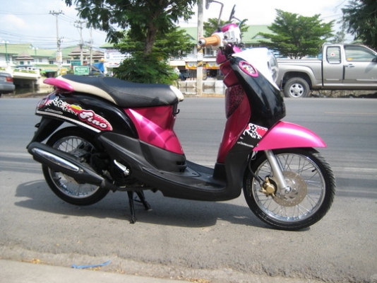 FINO สีชมพู-ดำ เครื่องเดิมเงียบมาก ราคาถูกสวยสุด