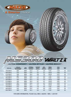 ยาง 195/60r15 MAXXIS  WALTZ MS 300 ราคาเบา ๆ เพียง เส้นละ 1,200 บาท