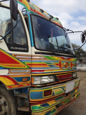 เทรเลอร์บรรทุกรถเกี่ยว HINO 10 ล้อ 2 เพลา.