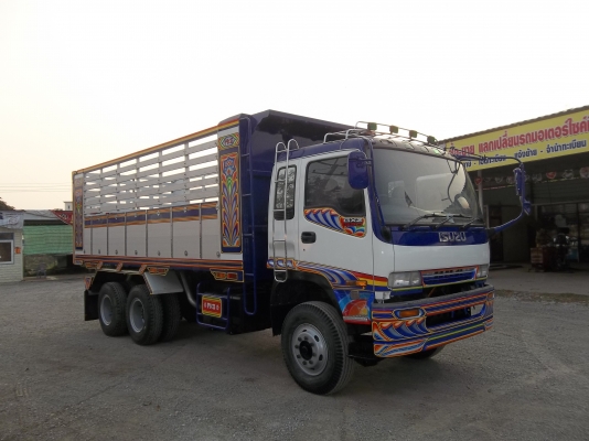 ขายสิบล้อดั้มพ่วงแม่ลูกISUZU DECA 320เทอร์โบลูกพ่วงสามเเพลาต่อใหม่