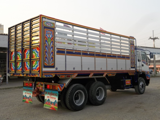 ขายสิบล้อดั้มพ่วงแม่ลูกISUZU DECA 320เทอร์โบลูกพ่วงสามเเพลาต่อใหม่