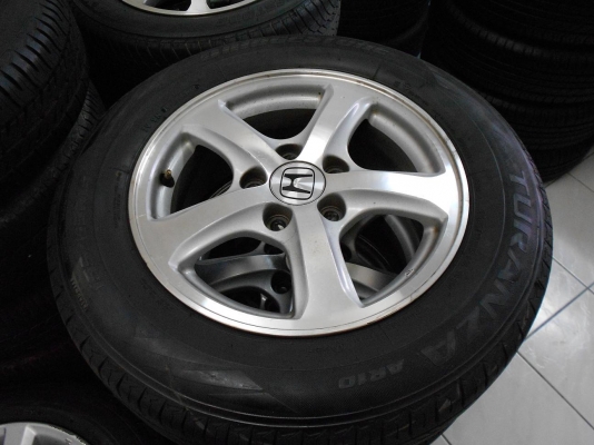 ขายล้อแม็ก honda civic ขอบ 15 พร้อมยางปลายปี 09