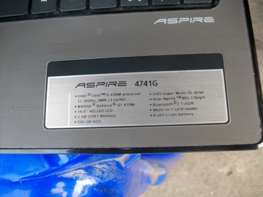 ขายโน๊ตบุคส์เอเซอร์ 4741 จี