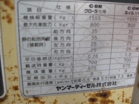 ขาย-รถบรรทุกตีนตะขาบ YANMAR: C8R ยกดั๊มได้ด้วยระบบไฮโดรลิค เครื่องยนต์ดีเซล ใช้งานได้ทันที เครื่องเดินดี