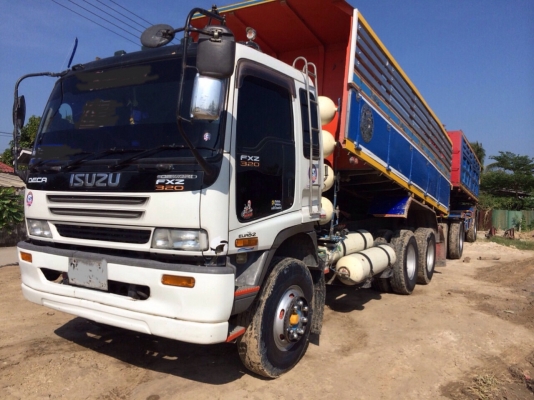 งดต่อลองISUZU เครื่องฮุนไดก๊าซแท้340แรงพ่วงแม่ลูกดั้ม Ngv6ถังรถบ้านพร้อมใช้งาน