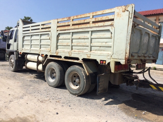 ลดราคาขายสิบล้อดั้มพ่วงแม่ลูกติดNgv6ถัง HINO FM3M. เดิมๆ240แรงลูกหน้าพระลาน