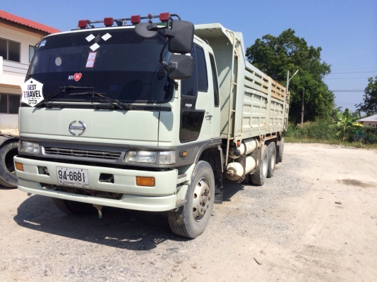 ลดราคาขายสิบล้อดั้มพ่วงแม่ลูกติดNgv6ถัง HINO FM3M. เดิมๆ240แรงลูกหน้าพระลาน