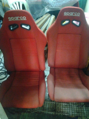 ขายเบาะซิ่ง Sparco พร้อมราง1คู่