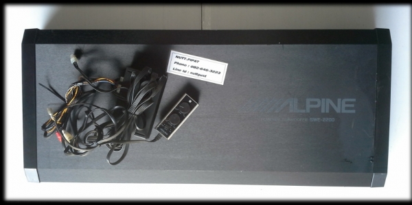 Alpine Subwoofer SWE-2200 ดอก 8 นิ้ว แอมป์ในตัวพร้อมรีโมท Alpine Subwoofer SWE-2200 ดอก 8 นิ้ว แอมป์ในตัวพร้อมรีโมท