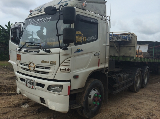 10ล้อหัวลาก2เพลาHINO 320แรงพร้อมหางพื้นเรียบ3คานSMM..ปี*2550 ใช้น้อยมาก 145000 กม.