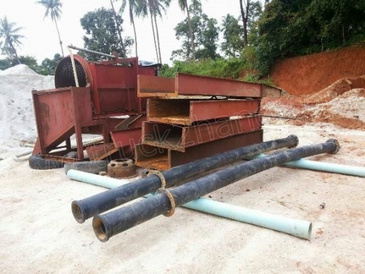 ชุดดูดทราย เครื่อง ท่อ หัวดูด ปัํมราง พร้อมทำงาน