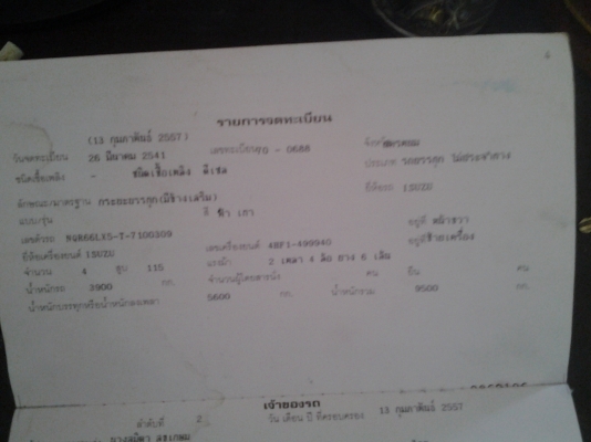 ขาย NQR รุ่นพิเศษครัชชีใหญ่ 4.30 ม หน้า+หลัง F