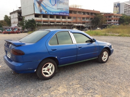 ขายรถนิสสัน ซันนี่ B14 ปี 97 เครื่อง 1.5 เกียร์ธรรมดา ติดแก๊ส LPG เพาเวอร์ กระจกไฟฟ้าทั้งคัน แอร์เย็นฉ่ำ เบาะกำมะหยี่เดิมๆสะอาด วิทยุCD/จอทีวี 7" สีเงามีริ้วรอย แม็กเดิมๆ ยางดี พร้อมใช้ ภาษีปี58 เอกสารพร้อม ขับกลับได้เลยครับ