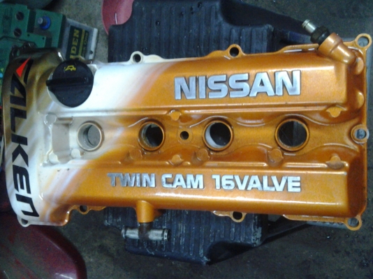 ขายฝาครอบวาล์ว sr20 แต่งซิ่งพร้อมรางหัวฉีดชุบโครเมี่ยม