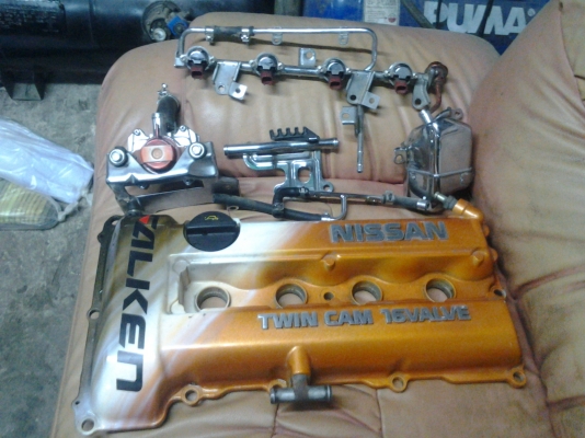 ขายฝาครอบวาล์ว sr20 แต่งซิ่งพร้อมรางหัวฉีดชุบโครเมี่ยม