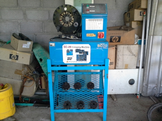 ขายเครื่องย้ำหัวสายไฮโดรลิกยังไม่เคยใช้งาน  เครื่องใหม่  นำเข้า  TYPE  : CRIMPING.MACHINE-SUN