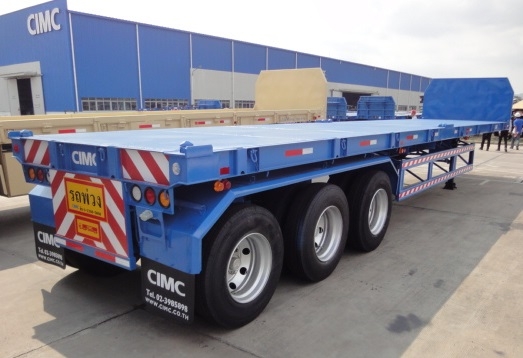 รถเทรลเลอร์นำลาภ มงคลสยาม รถพื้นเรียบ 3 เพลา CIMC  ติดต่อคุณนริศ 081-733-5156