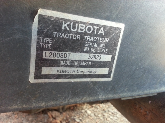 คูโบต้า L2808 4 WD 2 เพลาพร้อมผาน 5 เดิมๆพร้อมใช้งานรถสวยมาก