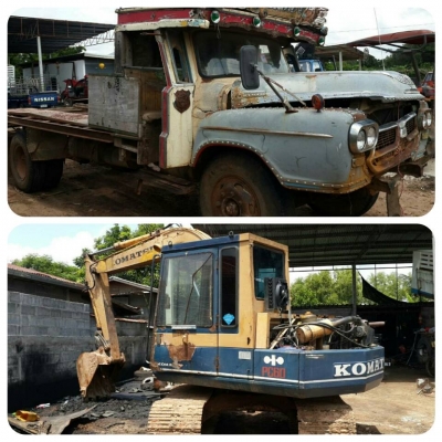 ขายรถขุดแบ็คโค60-5 Komatsu พร้อมเทรลเลอร์6ล้อISUZU แชชซีสวย เอกสารพร้อมโอน ทำงานเร็วไฟฟ้าเต็มแอร์เย็น