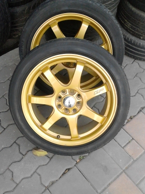 แม๊ก GP ขอบ 17 ET.42 พร้อมยาง 215/45R17 DUNLOP  ชุด 4 ล้อ  TEL.081-427-3941