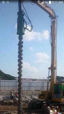 ขายมอเตอร์พร้อมดอกเจาะดินยืดยาวได้5.5เมตร