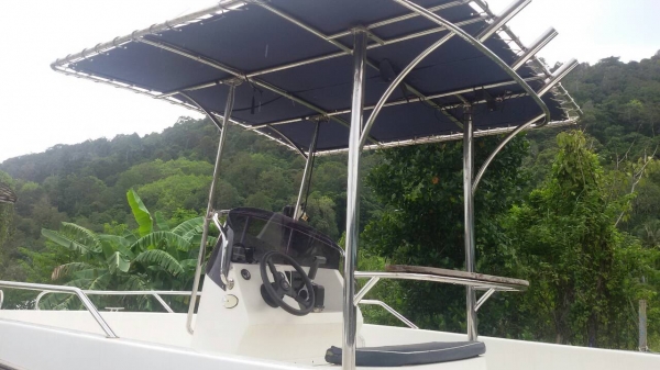 ขายเรือตกปลา 19 ฟุต หลังคา T Top เครื่อง YAMAHA 100 แรง 4 จังหวะ