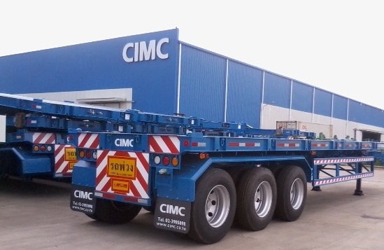 รถเทรลเลอร์นำลาภ มงคลสยาม รถพื้นเรียบ 3 เพลา CIMC  ติดต่อคุณนริศ 081-733-5156
