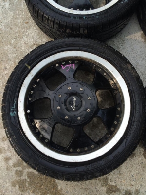 ล้อLeasing ญี่ปุ่น ดำขอบเงา ขอบ15x5.5 4/110 และ 4/100