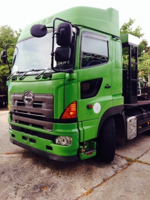 หัวลากสิบล้อ Hino 700 (ADG-SS1EKX) สีเขียว สเปกญี่ปุ่น ออพชั่นเต็ม สภาพเดิมทั้งคันจากโรงงาน