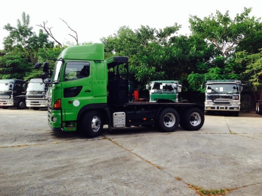 หัวลากสิบล้อ Hino 700 (ADG-SS1EKX) สีเขียว สเปกญี่ปุ่น ออพชั่นเต็ม สภาพเดิมทั้งคันจากโรงงาน