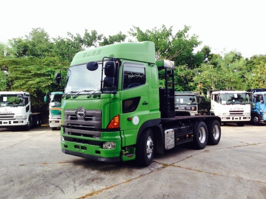 หัวลากสิบล้อ Hino 700 (ADG-SS1EKX) สีเขียว สเปกญี่ปุ่น ออพชั่นเต็ม สภาพเดิมทั้งคันจากโรงงาน