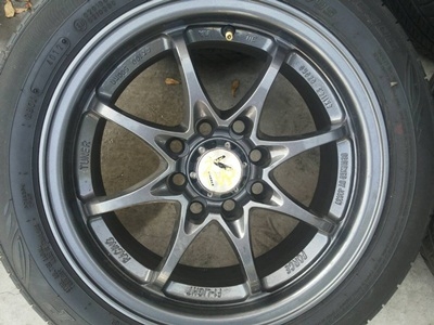 ขายล้อแม็กCE28 8รู100/114.3 ขอบ14 พร้อมยาง  4 ล้อ