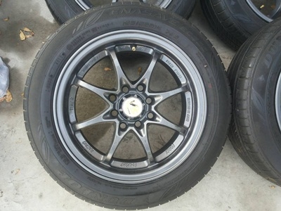 ขายล้อแม็กCE28 8รู100/114.3 ขอบ14 พร้อมยาง  4 ล้อ