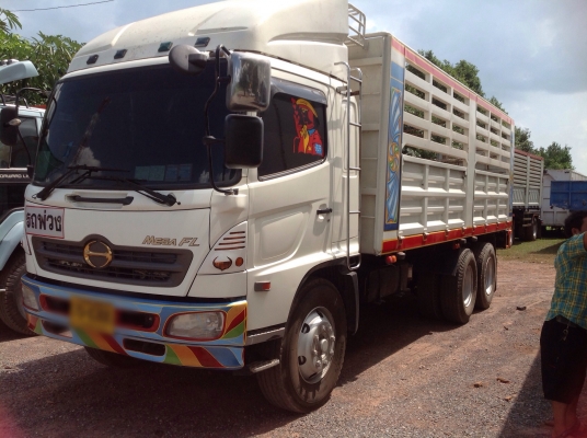 ขายรถบรรทุกสิบล้อดัมพ์ HINO FL1JNRA เครื่อง JO8C-260 แรง 2 เพลา ปี 50 กระบะดัมพ์เหล็ก