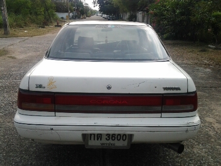 ขายรถยนต์ ปี91 โตโยต้า โคโรน่า รุ่นหน้ายิ้ม เครื่อง1600cc.คาบิว เกียร์ธรรมดา พวงมาลัยเพาเวอร์ แอร์เย็น ล้อแม็ก เครื่องดี ช่วงล่างดี ขายถูกๆตามสภาพ(ไม่ใช่แท็กซี่100\%)