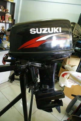 เครื่องเรือ ซูซูกิ 30แรงม้า หางสั้น17นิ้ว สตาร์ทไฟฟ้า/สตาร์ทมือ เครื่อง2จังหวะ