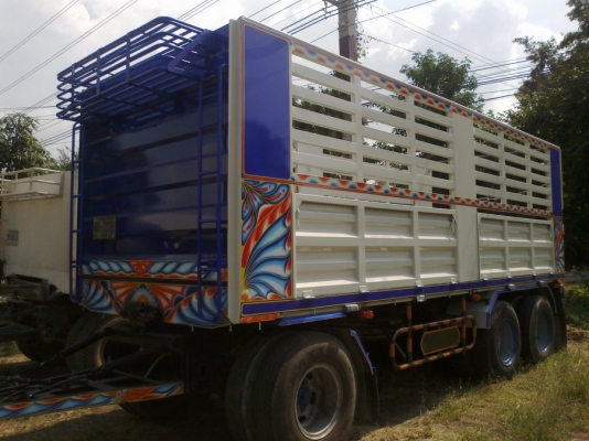 ขายลูกพ่วง 3 เพลาไม่ดั้มปี51ยาว 6.8 เมตรกระบะเหล็ก อู่ซีทีทรัค สวยเลยครับ