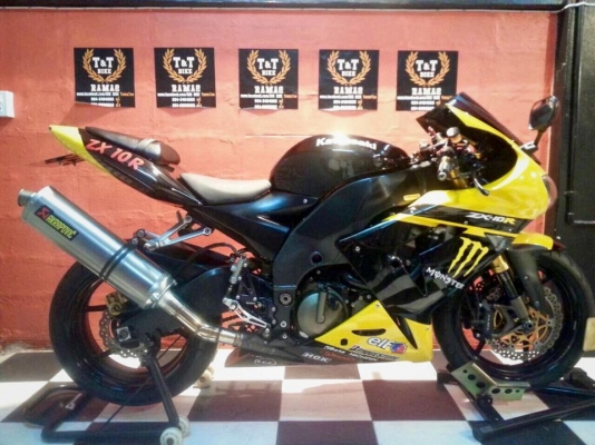 T&amp;T BIKE RAMA2 ขายราคาเพียง 169000 ฿KAWASAKI NINJA ZX10R 1000 ปี 2005 สำเนาทะเบียน ภาษีพรบ.58 เอาใจคอSPORT เราจัดให้แรงจิง299มาลองได้